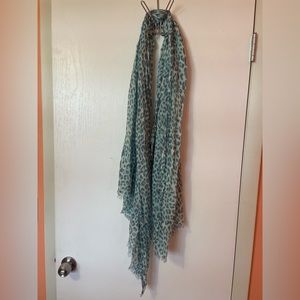 Blue Cheetah Print Scarf